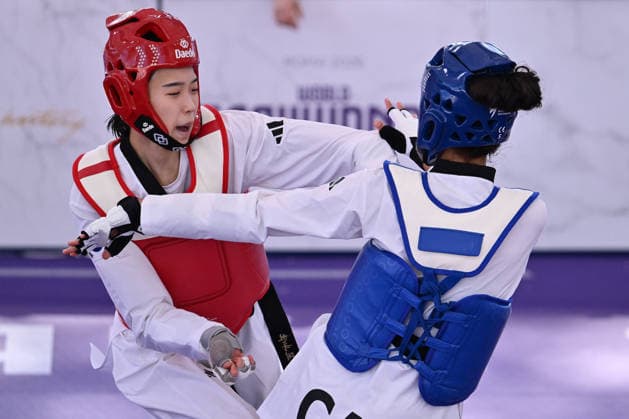 CONTACT - Taekwondo - World Taekwondo Rome Grand Prix 2026 Photo by IPA ABACAPRESS.COM85366056 - Yu-jin KIM (KOR) vs Ella BREWSTER (CAN) during semi finals round Women -57kg of World Taekwondo Grand Prix at Foro Italico, June 5, 2026, Rome, Italy. Roma Italy  Copyright: xIPAxSport ABACAx