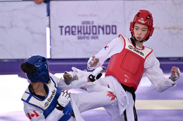 CONTACT - Taekwondo - World Taekwondo Rome Grand Prix 2026 Photo by IPA ABACAPRESS.COM85366059 - Yu-jin KIM (KOR) vs Ella BREWSTER (CAN) during semi finals round Women -57kg of World Taekwondo Grand Prix at Foro Italico, June 5, 2026, Rome, Italy. Roma Italy  Copyright: xIPAxSport ABACAx