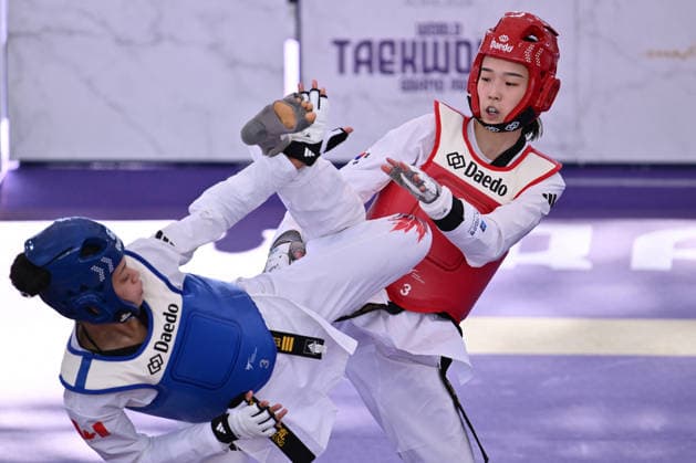 CONTACT - Taekwondo - World Taekwondo Rome Grand Prix 2026 Photo by IPA ABACAPRESS.COM85366064 - Yu-jin KIM (KOR) vs Ella BREWSTER (CAN) during semi finals round Women -57kg of World Taekwondo Grand Prix at Foro Italico, June 5, 2026, Rome, Italy. Roma Italy  Copyright: xIPAxSport ABACAx