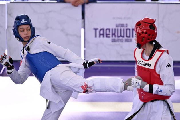 CONTACT - Taekwondo - World Taekwondo Rome Grand Prix 2026 Photo by IPA ABACAPRESS.COM85366006 - Yu-jin KIM (KOR) vs Ella BREWSTER (CAN) during semi finals round Women -57kg of World Taekwondo Grand Prix at Foro Italico, June 5, 2026, Rome, Italy. Roma Italy  Copyright: xIPAxSport ABACAx