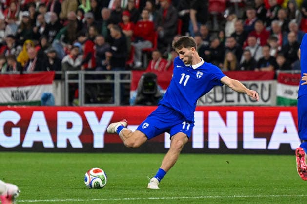 FOOTBALL - Friendly - Hungary vs Finland Photo by IPA ABACAPRESS.COM85366010 - Adam Marhiev (Finland) during the UEFA friendly match between Hungary vs Finland, 5th June 2026 at the Puskas Arena, Budapest, Hungary Budapest Hungary  Copyright: xIPAxSport ABACAx