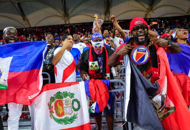 International soccer friendly - Haiti vs Peru epaselect People cheer on their team during the International soccer friendly between Haiti and Peru in Miami, Florida, USA, 05 June 2026. MIAMI FLORIDA United States  Copyright: xCRISTOBALxHERRERA-ULASHKEVICHx