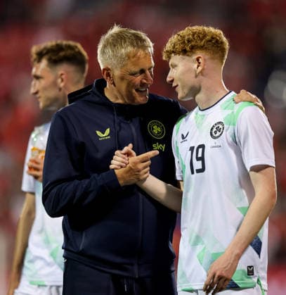 International Friendly, Länderspiel, Nationalmannschaft Stade Saputo, MontrÃ Heimir Hallgrimsson and Adam Brennan after the match 6 6 2026  Copyright: x INPHO RyanxByrnex RB1_2700