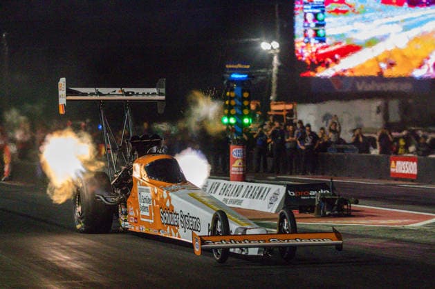 EPPING, NH - JUNE 05: Top Fuel driver, Clay Millican ( 51) PARTS PLUS launches off the line during the seconds round of qualifying for the Motorsport, Herren, USA, Dragster Drag Race New England Nationals on June 05, 2026, at New England Dragway in Epping, NH. (Photo by David Hahn Icon Sportswire) AUTO: JUN 05 NHRA New England Nationals EDITORIAL USE ONLY Icon260605021