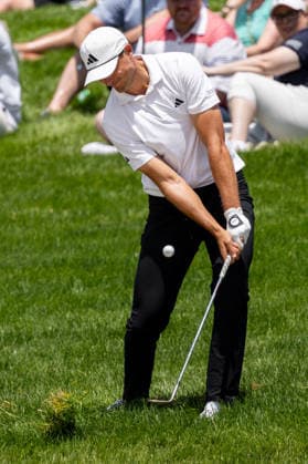 June 5, 2026, Dublin, Ohio, U.S: Ludvig Aberg hits from the rough on 14 during the second round of The Memorial Tournament at Muirfield Village Golf Club, Dublin, Ohio. Dublin U.S - ZUMAs304 20260605_zaf_s304_009 Copyright: xScottxStuartx
