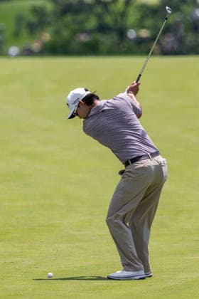 June 5, 2026, Dublin, Ohio, U.S: Min Woo Lee hits from the fairway on 10 during the second round of The Memorial Tournament at Muirfield Village Golf Club, Dublin, Ohio. Dublin U.S - ZUMAs304 20260605_zaf_s304_034 Copyright: xScottxStuartx