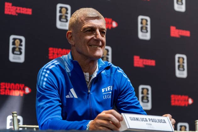 June 5, 2026, Toronto, Ontario, Canada: Gianluca Pagliuca, Italian football FIFA legend speaks during a press conference, PK, Pressekonferenz as part of the Italian FIFA Legends Tour in Toronto. on June 5, 2026 in Toronto, Canada. Italian FIFA Legends Tour In Toronto  - ZUMAe321 20260605_zsa_e321_026 Copyright: xLeonardoxRamirezx