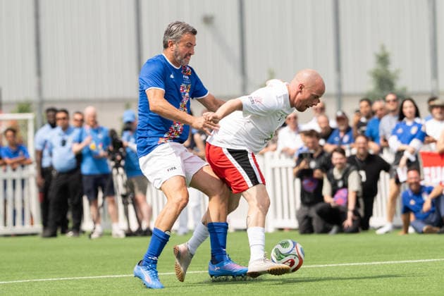 June 5, 2026, Toronto, Ontario, Canada: Christian Panucci defends during the Italians football legends exhibition match as part of the Italian FIFA Legends Tour in Toronto. on June 5, 2026 in Toronto, Canada. Italian FIFA Legends Tour In Toronto  - ZUMAe321 20260605_zsa_e321_060 Copyright: xLeonardoxRamirezx