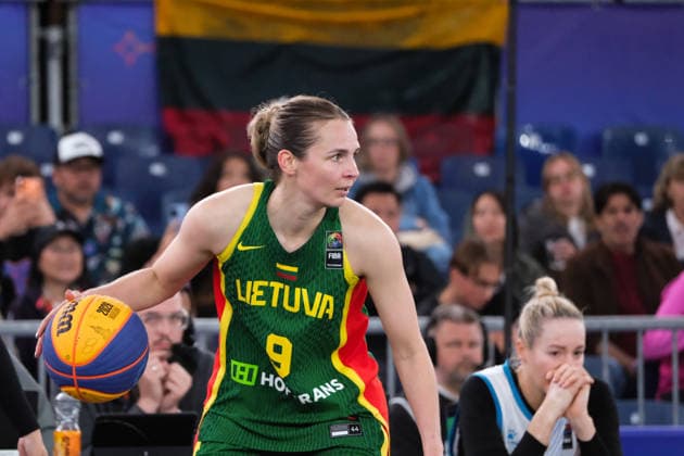 June 5, 2026, Warsaw, Masovian Voivodeship, Poland: Lithuania s GABRIELE SULSKE (9) in action during a FIBA 3x3 Basketball World Cup women s last 16 game between Azerbaijan and Lithuania in Warsaw, Poland. Basketball 2026: FIBA 3x3 World Cup Women s Last 16: Azerbaijan 14:12 Lithuania  - ZUMAk204 20260605_zip_k204_092 Copyright: xRomanxKozielx