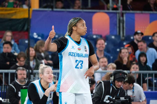 June 5, 2026, Warsaw, Masovian Voivodeship, Poland: Azerbaijan s ARICA CARTER (23) in action during a FIBA 3x3 Basketball World Cup women s last 16 game between Azerbaijan and Lithuania in Warsaw, Poland. Warsaw Poland - ZUMAk204 20260605_zip_k204_091 Copyright: xRomanxKozielx