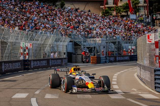 Arvid Lindblad (Visa Cash App Racing Bulls F1 Team, 41) mit seinem Auto auf der Strecke, Grosser Preis von Monaco, Motorsport, Formel 1, Saison 2026, 05.06.2026 Grosser Preis von Monaco, Motorsport, Formel 1, Saison 2026, 05.06.2026 Copyright: xEibner-Pressefoto AlexanderxNeisx EP_ANS