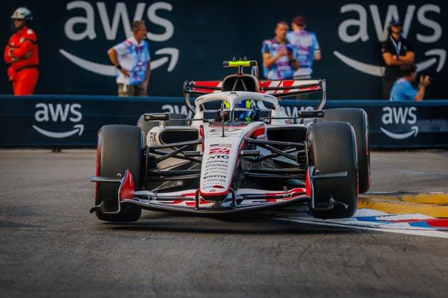 Oliver Bearman (TGR Haas F1 Team, 87) mit seinem Auto auf der Strecke, Grosser Preis von Monaco, Motorsport, Formel 1, Saison 2026, 05.06.2026 Grosser Preis von Monaco, Motorsport, Formel 1, Saison 2026, 05.06.2026 Copyright: xEibner-Pressefoto AlexanderxNeisx EP_ANS