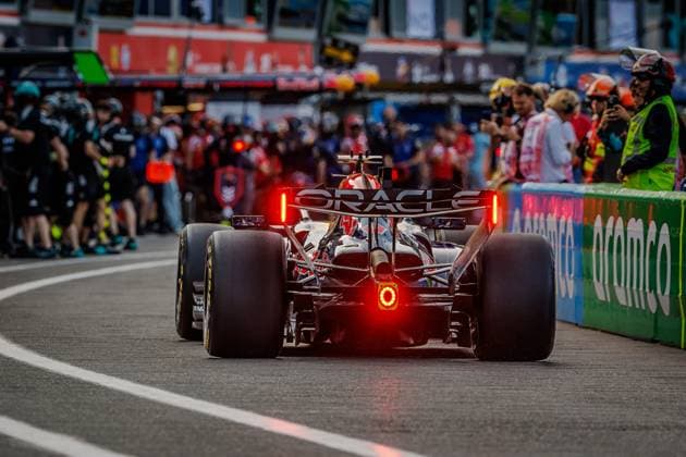 Max Verstappen (Oracle Red Bull Racing, 01) mit seinem Auto in der Boxengasse, Grosser Preis von Monaco, Motorsport, Formel 1, Saison 2026, 05.06.2026 Grosser Preis von Monaco, Motorsport, Formel 1, Saison 2026, 05.06.2026 Copyright: xEibner-Pressefoto AlexanderxNeisx EP_ANS