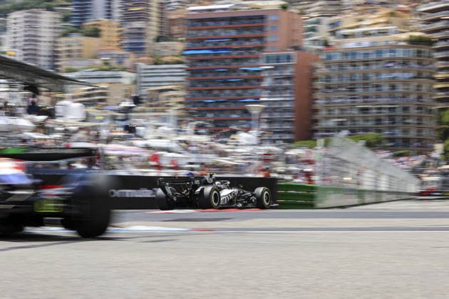77 Valtteri Bottas (FIN) of Cadillac Formula 1 Team driving the Ferrari MAC-26 on track during the FP1 of the FORMULA 1 GRAND PRIX DE MONACO 2026 at the Circuit de Monaco in Monaco, Monaco on Friday June 05, 2026 (Photo by ATP, Tennis Herren Bildagentur Jean Pierre Thill)  Copyright: xJeanxPierrexThill ATPxBildagentur SPPx Sportspressphoto_SPR161425