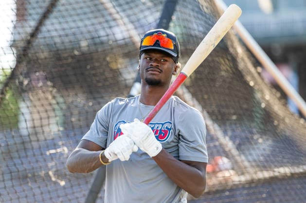 Williamsport Crosscutters v Trenton Thunder - MLB, Baseball Herren, USA Draft League Baseball Amari Allen of the Williamsport Crosscutters is present before an MLB Draft League baseball game at Trenton Thunder Ballpark in Trenton, United States, on June 5, 2026. Trenton United States  Copyright: xDanxSquicciarinix originalFilename:squicciarini-williams260605_npjLs.jpg