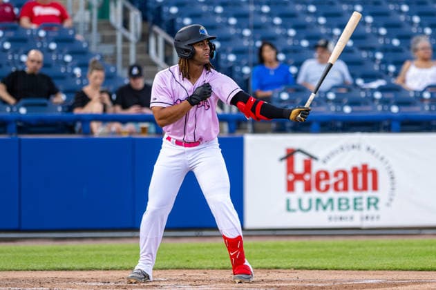 Williamsport Crosscutters v Trenton Thunder - MLB, Baseball Herren, USA Draft League Baseball Carsten Sabathia III of the Trenton Thunder is at bat during an MLB Draft League baseball game at Trenton Thunder Ballpark in Trenton, United States, on June 5, 2026. Trenton United States  Copyright: xDanxSquicciarinix originalFilename:squicciarini-williams260605_npS9l.jpg