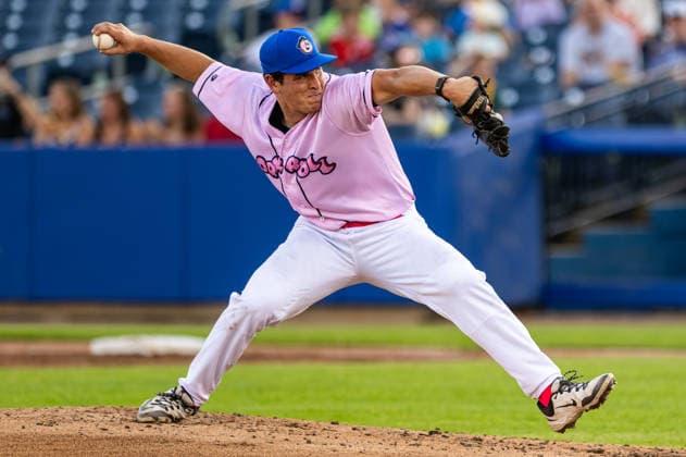 Williamsport Crosscutters v Trenton Thunder - MLB, Baseball Herren, USA Draft League Baseball Alex Kranzler of the Trenton Thunder delivers a pitch during an MLB Draft League baseball game at Trenton Thunder Ballpark in Trenton, United States, on June 5, 2026. Trenton United States  Copyright: xDanxSquicciarinix originalFilename:squicciarini-williams260605_npYoH.jpg