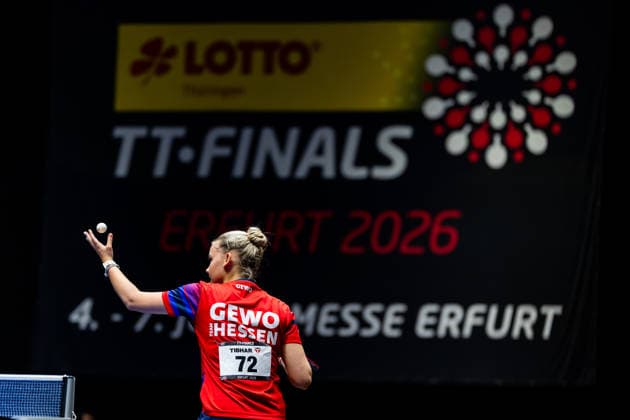 05.06.2026, GER, Tischtennis, Maenner Frauen Junioren, Saison 2026, 94. Deutsche Meisterschaft im Rahmen der Lotto Thüringen TT-Finals Erfurt 2026 Im Finale konnte sich Lorena Morsch gegen Koharu Itagaki durchsetzen und sich zur Deutschen Meisterin küren 99094 Erfurt Messe Messehalle Kongresshal Thüringen Deutschland