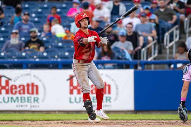Williamsport Crosscutters v Trenton Thunder - MLB, Baseball Herren, USA Draft League Baseball Owen Prince of the Williamsport Crosscutters draws a walk during an MLB Draft League baseball game at Trenton Thunder Ballpark in Trenton, United States, on June 5, 2026. Trenton United States  Copyright: xDanxSquicciarinix originalFilename:squicciarini-williams260605_npuW1.jpg