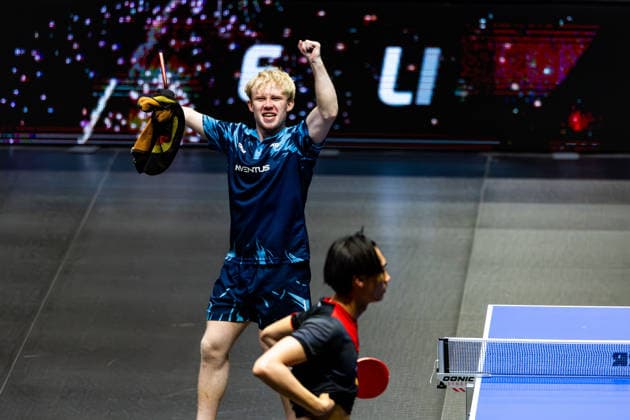 05.06.2026, GER, Tischtennis, Maenner Frauen Junioren, Saison 2026, 94. Deutsche Meisterschaft im Rahmen der Lotto Thüringen TT-Finals Erfurt 2026 Jia Yuang Zhang - Mio Lukas Wagner 99094 Erfurt Messe Messehalle Kongresshal Thüringen Deutschland