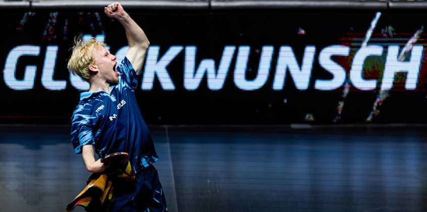 05.06.2026, GER, Tischtennis, Maenner Frauen Junioren, Saison 2026, 94. Deutsche Meisterschaft im Rahmen der Lotto Thüringen TT-Finals Erfurt 2026 Jia Yuang Zhang - Mio Lukas Wagner 99094 Erfurt Messe Messehalle Kongresshal Thüringen Deutschland