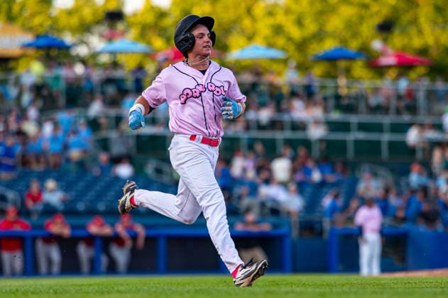 Williamsport Crosscutters v Trenton Thunder - MLB, Baseball Herren, USA Draft League Baseball Austin Lemon of the Trenton Thunder runs the bases during an MLB Draft League baseball game at Trenton Thunder Ballpark in Trenton, United States, on June 5, 2026. Trenton United States  Copyright: xDanxSquicciarinix originalFilename:squicciarini-williams260605_nplk7.jpg