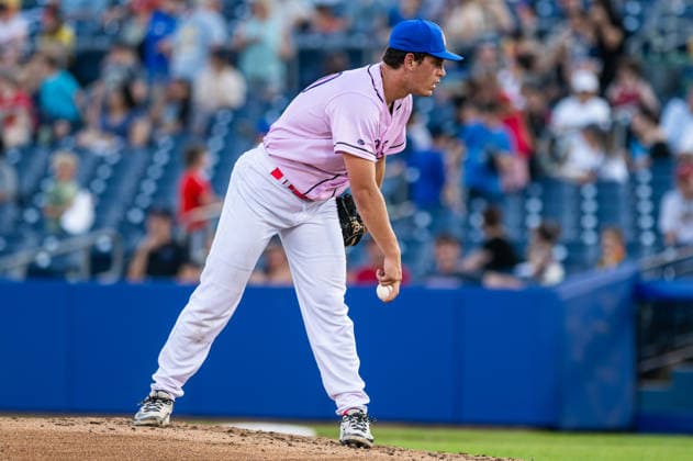 Williamsport Crosscutters v Trenton Thunder - MLB, Baseball Herren, USA Draft League Baseball Alex Kranzler of the Trenton Thunder pitches during an MLB Draft League baseball game at Trenton Thunder Ballpark in Trenton, United States, on June 5, 2026. Trenton United States  Copyright: xDanxSquicciarinix originalFilename:squicciarini-williams260605_npVYh.jpg