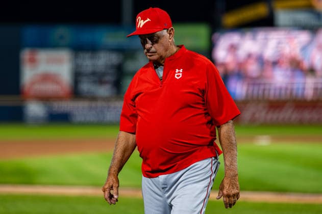 Williamsport Crosscutters v Trenton Thunder - MLB, Baseball Herren, USA Draft League Baseball Kenny Thomas, the manager of the Williamsport Crosscutters, reacts during an MLB Draft League baseball game at Trenton Thunder Ballpark in Trenton, United States, on June 5, 2026. Trenton United States  Copyright: xDanxSquicciarinix originalFilename:squicciarini-williams260605_np6M4.jpg