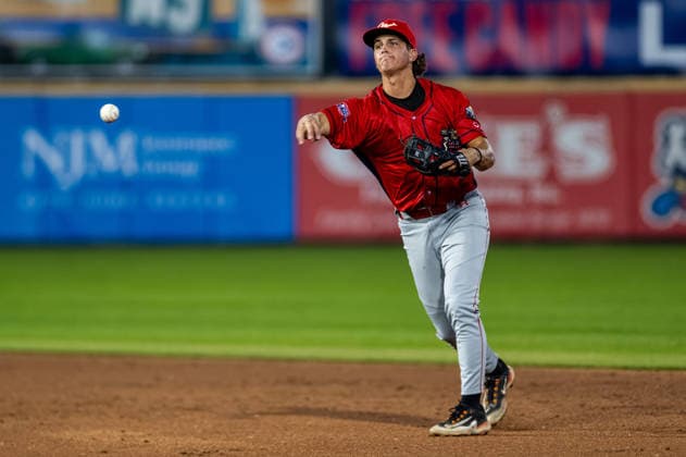 Williamsport Crosscutters v Trenton Thunder - MLB, Baseball Herren, USA Draft League Baseball Addison Smith of the Williamsport Crosscutters throws the ball during an MLB Draft League baseball game at Trenton Thunder Ballpark in Trenton, United States, on June 5, 2026. Trenton United States  Copyright: xDanxSquicciarinix originalFilename:squicciarini-williams260605_npGnK.jpg