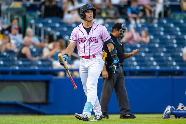 Williamsport Crosscutters v Trenton Thunder - MLB, Baseball Herren, USA Draft League Baseball Jake Koonin of the Trenton Thunder reacts during an MLB Draft League baseball game at Trenton Thunder Ballpark in Trenton, United States, on June 5, 2026. Trenton United States  Copyright: xDanxSquicciarinix originalFilename:squicciarini-williams260605_nps0u.jpg