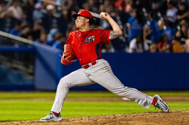 Williamsport Crosscutters v Trenton Thunder - MLB, Baseball Herren, USA Draft League Baseball Jordan Savinon of the Williamsport Crosscutters delivers a pitch during an MLB Draft League baseball game at Trenton Thunder Ballpark in Trenton, United States, on June 5, 2026. Trenton United States  Copyright: xDanxSquicciarinix originalFilename:squicciarini-williams260605_npG2L.jpg