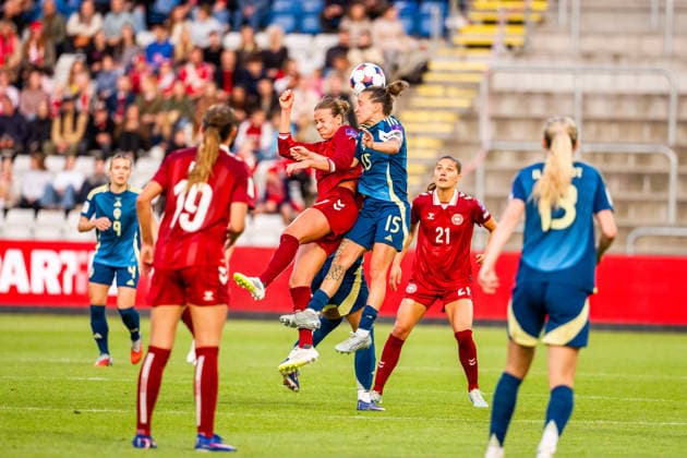 Denmark v Sweden, Women™s World Cup Qualification, Odense, Denmark Odense, Denmark. 05th, June 2026. Julia Zigiotti Olme (15) of Sweden seen during the Women™s World Cup Qualifier match between Denmark and Sweden at Odense Stadion in Odense. Denmark, Odense  Copyright: xGonzalesxPhoto KentxRasmussenx