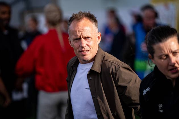 Denmark v Sweden, Women™s World Cup Qualification, Odense, Denmark Odense, Denmark. 05th, June 2026. Head coach Jacob Michelsen of Denmark seen during the Women™s World Cup Qualifier match between Denmark and Sweden at Odense Stadion in Odense. Denmark, Odense  Copyright: xGonzalesxPhoto KentxRasmussenx