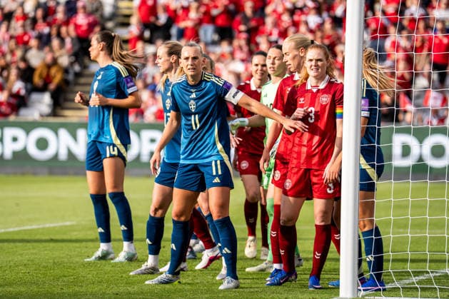 Denmark v Sweden, Women™s World Cup Qualification, Odense, Denmark Odense, Denmark. 05th, June 2026. Stina Blackstenius (11) of Sweden seen during the Women™s World Cup Qualifier match between Denmark and Sweden at Odense Stadion in Odense. Denmark, Odense  Copyright: xGonzalesxPhoto KentxRasmussenx