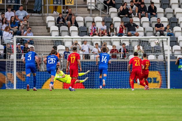 Slovakia v Montenegro - International Friendly, Länderspiel, Nationalmannschaft Match Milutin Osmajic of Montenegro scores a goal to make it 1-2 during the international friendly match between Slovakia and Montenegro at Kosicka Futbalova Arena in Kosice, Slovakia, on June 5, 2026. Kosice Slovakia  Copyright: xMatejxSaganx originalFilename:sagan-slovakia260605_npOTt.jpg