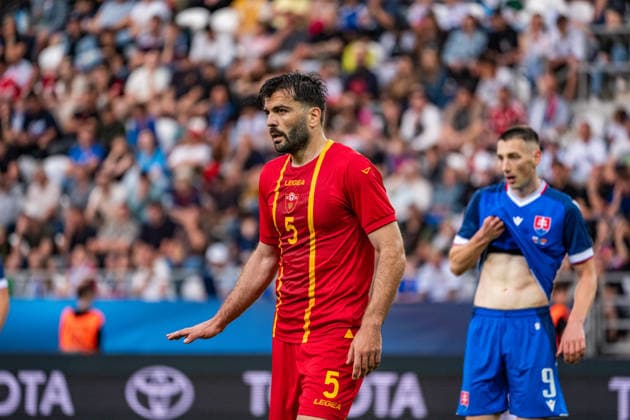 Slovakia v Montenegro - International Friendly, Länderspiel, Nationalmannschaft Match Igor Vujacic of Montenegro plays during the international friendly match between Slovakia and Montenegro at Kosicka Futbalova Arena in Kosice, Slovakia, on June 5, 2026. Kosice Slovakia  Copyright: xMatejxSaganx originalFilename:sagan-slovakia260605_np0g6.jpg