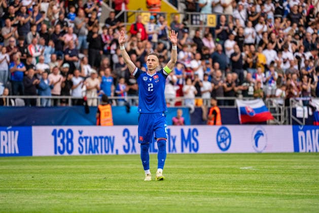 Slovakia v Montenegro - International Friendly, Länderspiel, Nationalmannschaft Match Peter Pekarik of Slovakia in action during the international friendly match between Slovakia and Montenegro at Kosicka Futbalova Arena in Kosice, Slovakia, on June 5, 2026. Kosice Slovakia  Copyright: xMatejxSaganx originalFilename:sagan-slovakia260605_npb7u.jpg