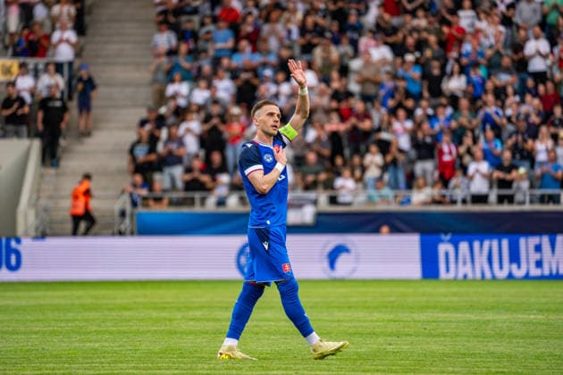 Slovakia v Montenegro - International Friendly, Länderspiel, Nationalmannschaft Match Peter Pekarik of Slovakia in action during the international friendly match between Slovakia and Montenegro at Kosicka Futbalova Arena in Kosice, Slovakia, on June 5, 2026. Kosice Slovakia  Copyright: xMatejxSaganx originalFilename:sagan-slovakia260605_np1Sn.jpg