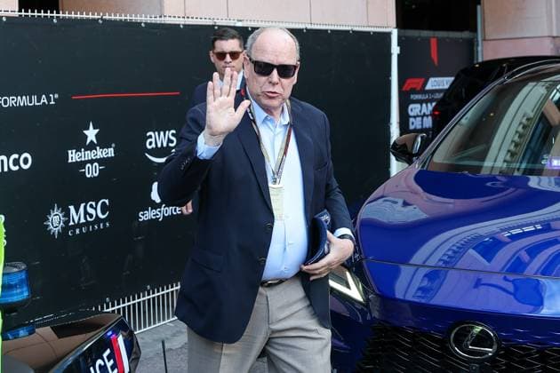Fuerst von Monaco Albert II kommt am Paddock an, 3 Freies Training, Grosser Preis von Monaco, Motorsport, Herren, Formel 1, 06.06.2026 Monte Carlo Monaco MCO