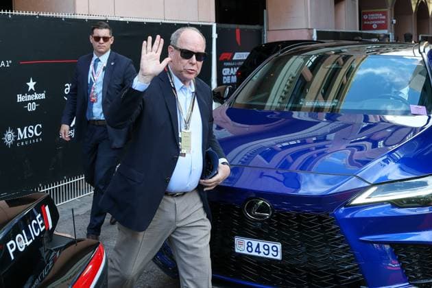 Fuerst von Monaco Albert II kommt am Paddock an, 3 Freies Training, Grosser Preis von Monaco, Motorsport, Herren, Formel 1, 06.06.2026 Monte Carlo Monaco MCO