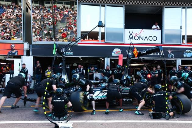 63 RUSSELL George (gbr), Mercedes AMG F1 Team W17, action Monte Carlo Monaco
