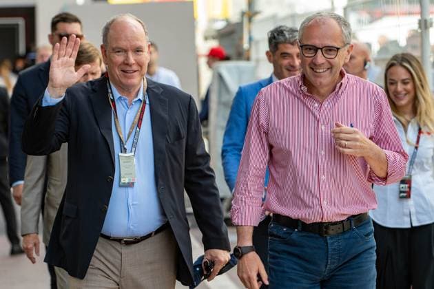 Albert II, Prince of Monaco, Stefano Domenicali, President and CEO of Formula One, Grosser Preis von Monaco, Motorsport, Herren, Formel 1, 06.06.2026 Monte Carlo Monaco MCO