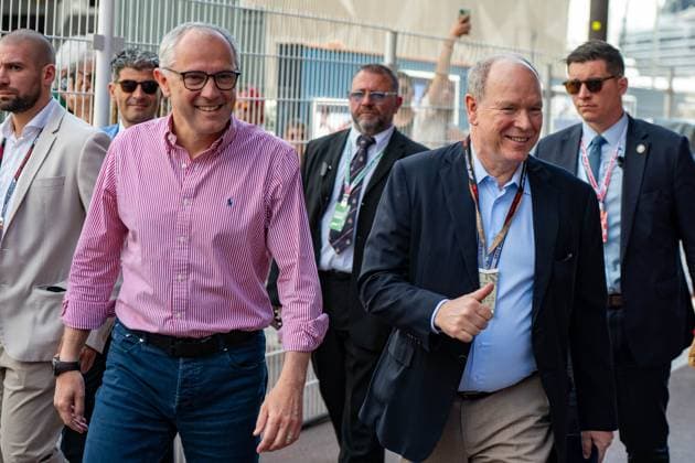 Albert II, Prince of Monaco, Stefano Domenicali, President and CEO of Formula One, Grosser Preis von Monaco, Motorsport, Herren, Formel 1, 06.06.2026 Monte Carlo Monaco MCO