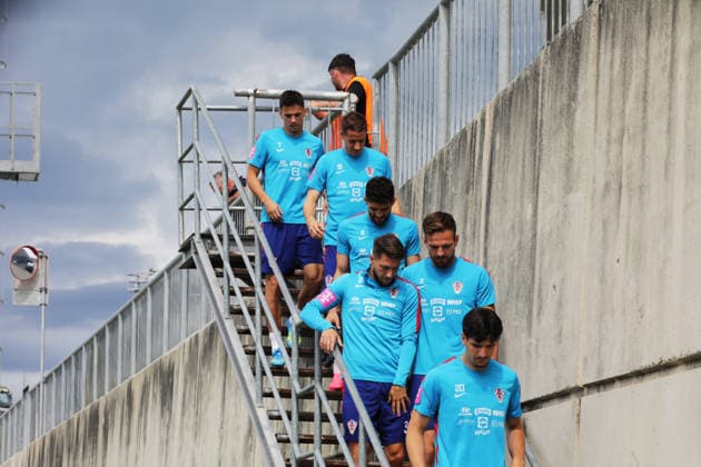 Croatia national team, Nationalteam training session in Rijeka, Croatia Nikola Moro, Mario Pasalic, Mateo Kovacic, Marco Pasalic, Marin Pongracic and Igor Matanovic during Croatia national team training session at the auxiliary pitches of the HNK Rijeka Training Centre in Rujevica, Rijeka, Croatia, 6 June 2026, as part of preparations for the FIFA World Cup, WM, Weltmeisterschaft, Fussball and an International Friendly, Länderspiel, Nationalmannschaft match against Slovenia.  GoranxKovacic PIXSELL