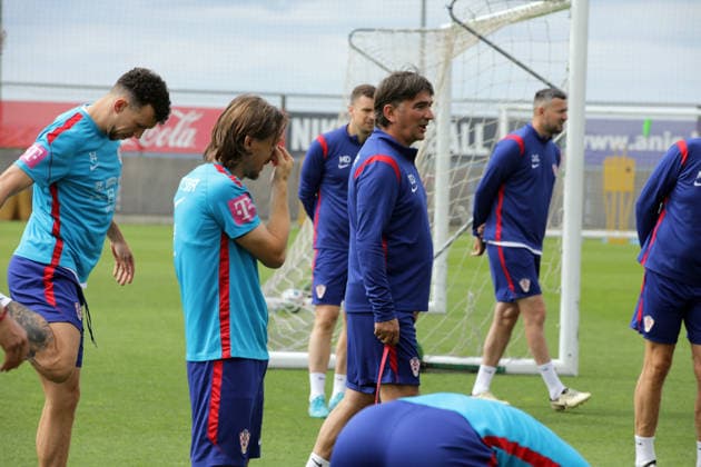 Croatia national team, Nationalteam training session in Rijeka, Croatia Ivan Perisic and Zlatko Dalic during Croatia national team training session at the auxiliary pitches of the HNK Rijeka Training Centre in Rujevica, Rijeka, Croatia, 6 June 2026, as part of preparations for the FIFA World Cup, WM, Weltmeisterschaft, Fussball and an International Friendly, Länderspiel, Nationalmannschaft match against Slovenia.  GoranxKovacic PIXSELL