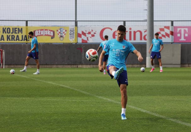 Croatia national team, Nationalteam training session in Rijeka, Croatia Nikola Moro during Croatia national team training session at the auxiliary pitches of the HNK Rijeka Training Centre in Rujevica, Rijeka, Croatia, 6 June 2026, as part of preparations for the FIFA World Cup, WM, Weltmeisterschaft, Fussball and an International Friendly, Länderspiel, Nationalmannschaft match against Slovenia.  GoranxKovacic PIXSELL