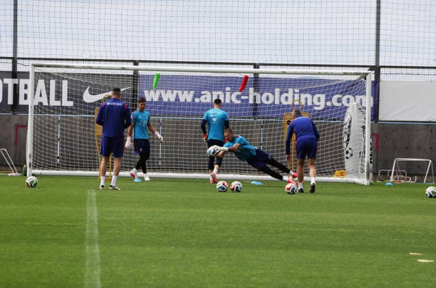 Croatia national team, Nationalteam training session in Rijeka, Croatia Dominik Kotarski during Croatia national team training session at the auxiliary pitches of the HNK Rijeka Training Centre in Rujevica, Rijeka, Croatia, 6 June 2026, as part of preparations for the FIFA World Cup, WM, Weltmeisterschaft, Fussball and an International Friendly, Länderspiel, Nationalmannschaft match against Slovenia.  GoranxKovacic PIXSELL