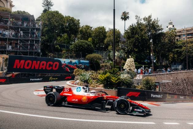 Formula 1 Monaco Grand Prix 2026 Charles Leclerc (Scuderia Ferrari HP, 16) in FP1 on practice day at the Monaco GP 2026 05 06 2026