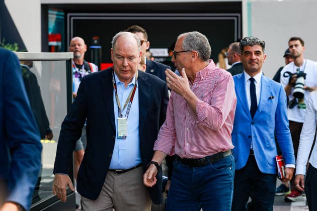 F1 - MONACO GRAND PRIX 2026 HSH Prince Albert II of Monaco, DOMENICALI Stefano (ita), Chairman and CEO Formula One Group FOG, portrait, during the Formula 1 Grand Prix de Canada 2026, 6th round of the 2026 Formula One World Championship, WM, Weltmeisterschaft from June 5 to 7, 2026 on the Circuit de Monaco, in Monte-Carlo, Monaco - Monte-CarloMonaco Copyright: xFLORENTxGOODENx