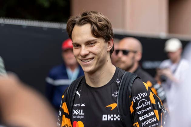 RECORD DATE NOT STATED 6th June 2026: Circuit de Monaco, Monaco: Formula One Monaco Grand Prix, Qualifying Day; McLaren Mastercard F1 Team driver Oscar Piastri arrives in the paddock TimxWilliams